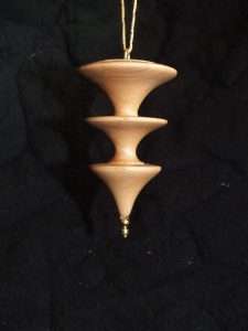 Handmade 3 Tier Maple wooden Christmas Ornament 